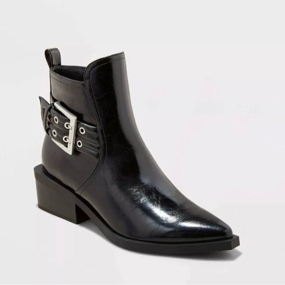 Wild Fable Black Pointed Toe Ankle Boots 7 - Picture 1 of 7